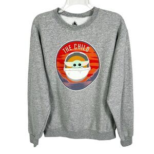 Star Wars The Child Gray Pullover Unisex Sweatshirt Mandalorian Men’s Medium